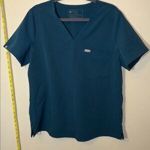 Figs Teal/blue Short Sleeve Scrub top